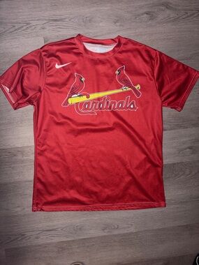 Nike Red Cardinals Jersey Graphic Tee